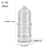 Luxury 200ml Round Glass Bottle with Pump Sprayer and Glass Dropper for Personal Care Screen Printed Serum Packaging for Cars