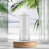 Custom Logo Printed Frost Surface Glass Bottle with Thick Base Round Shape and Pump Sprayer Seal for Packaging